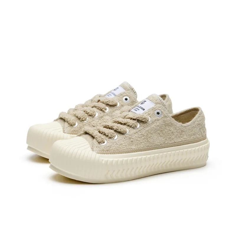 Excelsior Canvas Shoes Unisex Low Top Light Gray/Black/Dark Brown/Ecru/Pink-1