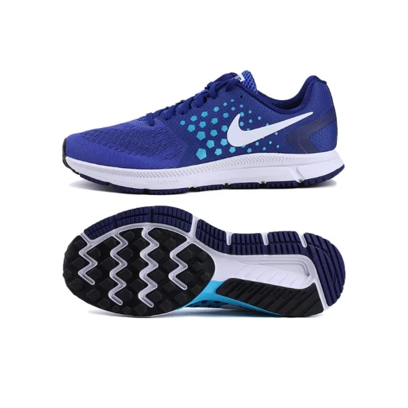 Nike Zoom Span 1 Anti Slip Wear Resistant Low Top Running Shoes Men's Blue White-3