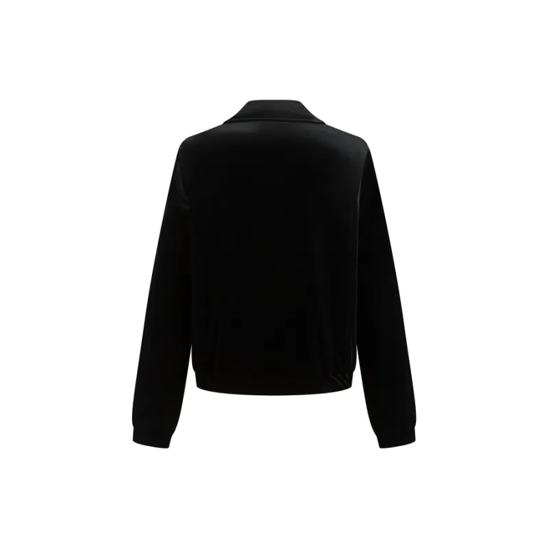 Three Quarters Cropped Coat Women's Black-1