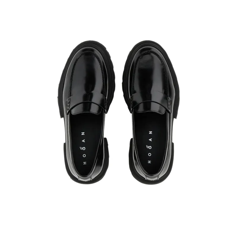 HOGAN 10 Storey Loafers Women's Black-4