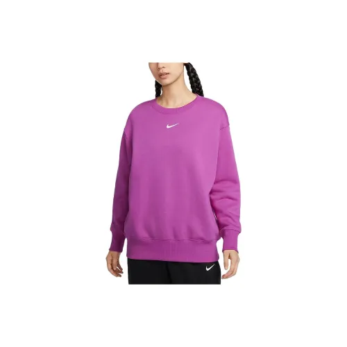 Nike Sportswear Phoenix Fleece Sweatshirts Women's Hot And Spicy Fuchsia