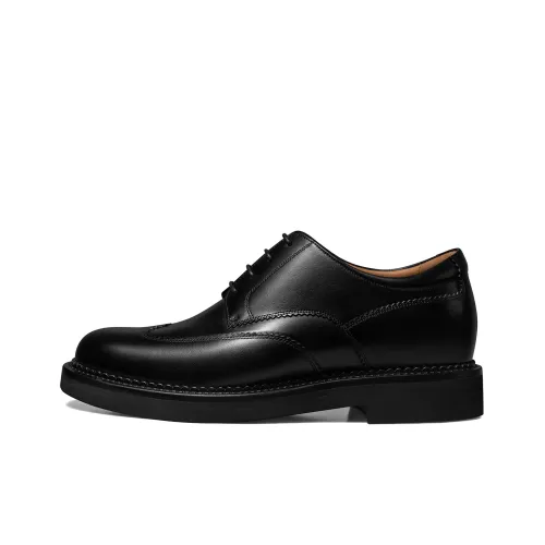 THOM WILLS British Business Casual Calfskin Derby Shoes Dress Shoes Men's Black