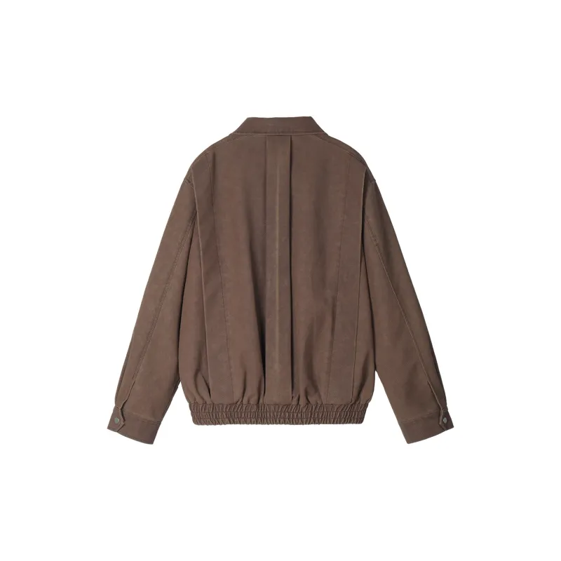 WILD LEADER Leather Jacket Unisex Khaki-1