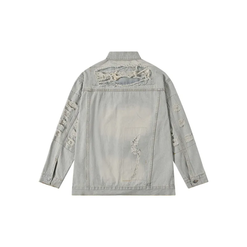 GEOFFREY B. SMALL Denim Jacket Unisex Light Blue-1