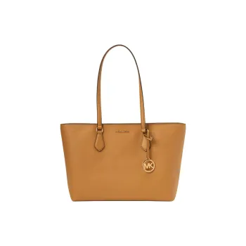MICHAEL KORS Coated Canvas Tote Bag, Shopping Bag, Shoulder Bag, Handbag Large Size Women's Light Brown