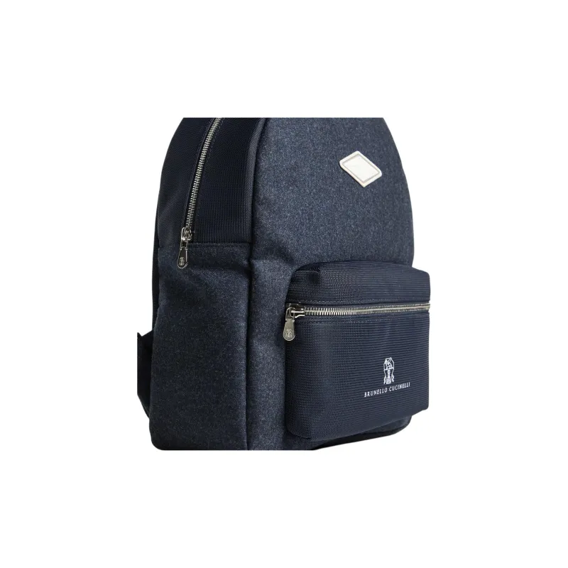 Brunello Cucinelli Wool Backpack Kids' Blue-2