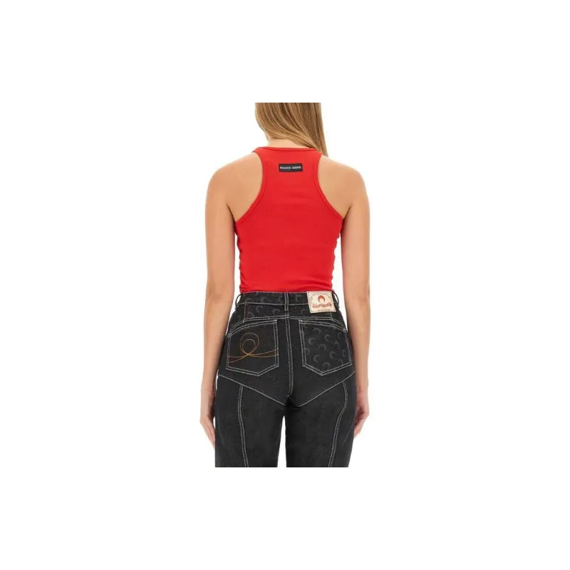 Marine Serre Tank Tops Women's Red-1
