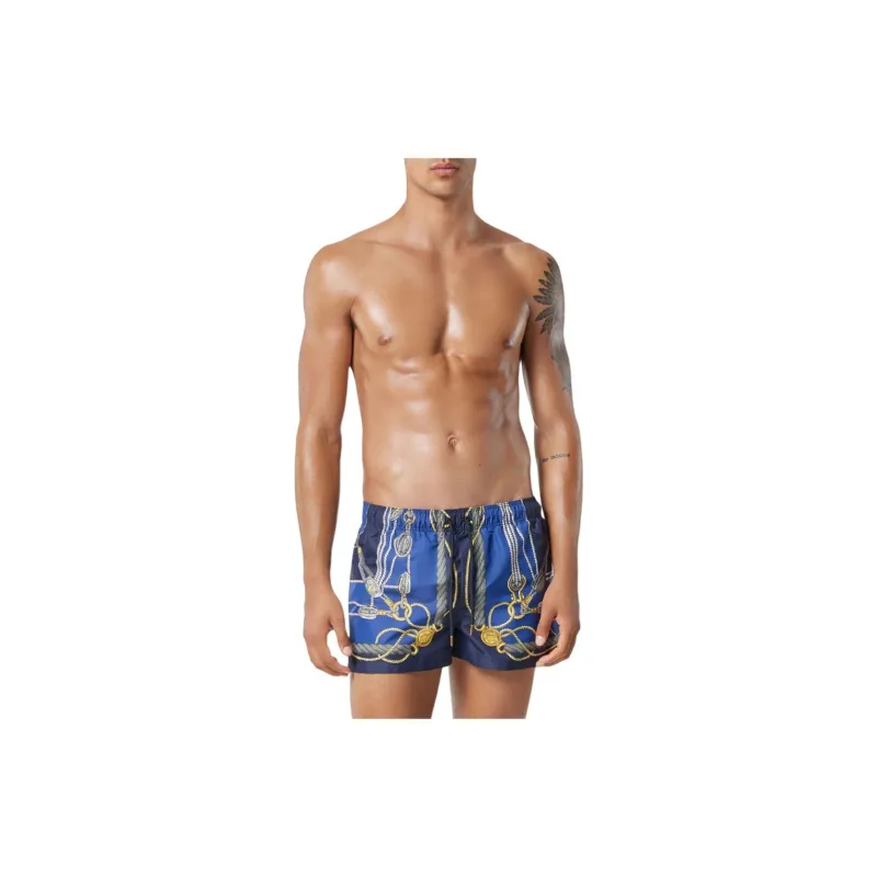 VERSACE Nautical Graphic Printed Drawstring Swim Shorts-4