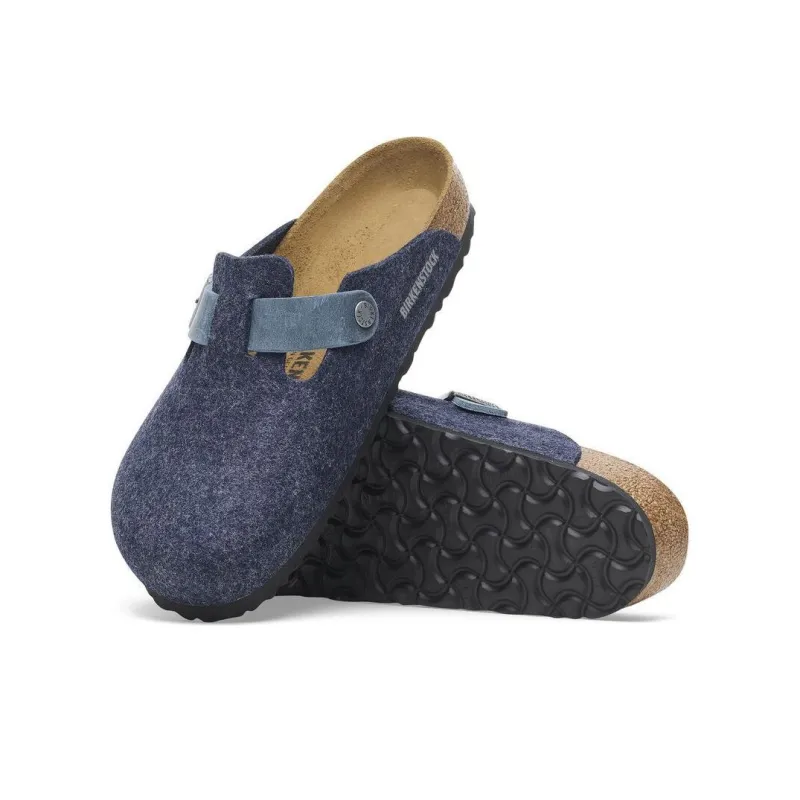 Birkenstock Boston Slip Resistant Closed Toe Slippers Unisex Blue Regular-5
