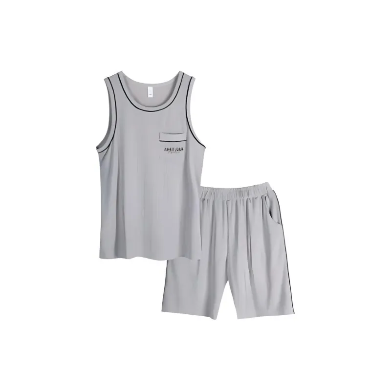 Xuan Liang Pajama Set Men's Gentleman Gray-0