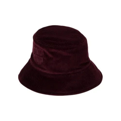 MIU MIU Fabric Bucket Hats Unisex Fuchsia/Corn Yellow