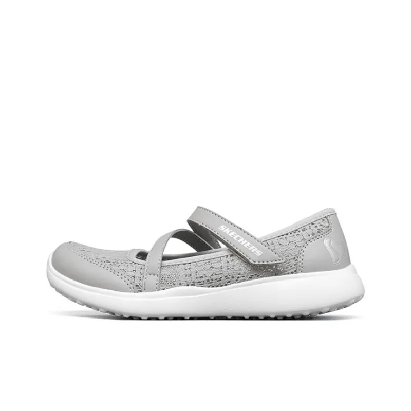 Skechers Microstrides Cushioning Anti-Slip And Wear-Resistant Kids Lifestyle Shoes Gray Teenagers-0