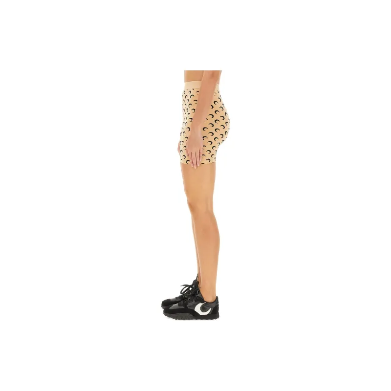 Marine Serre Regenerated All Over Moon Jersey Cyclist Shorts 'Beige'-2