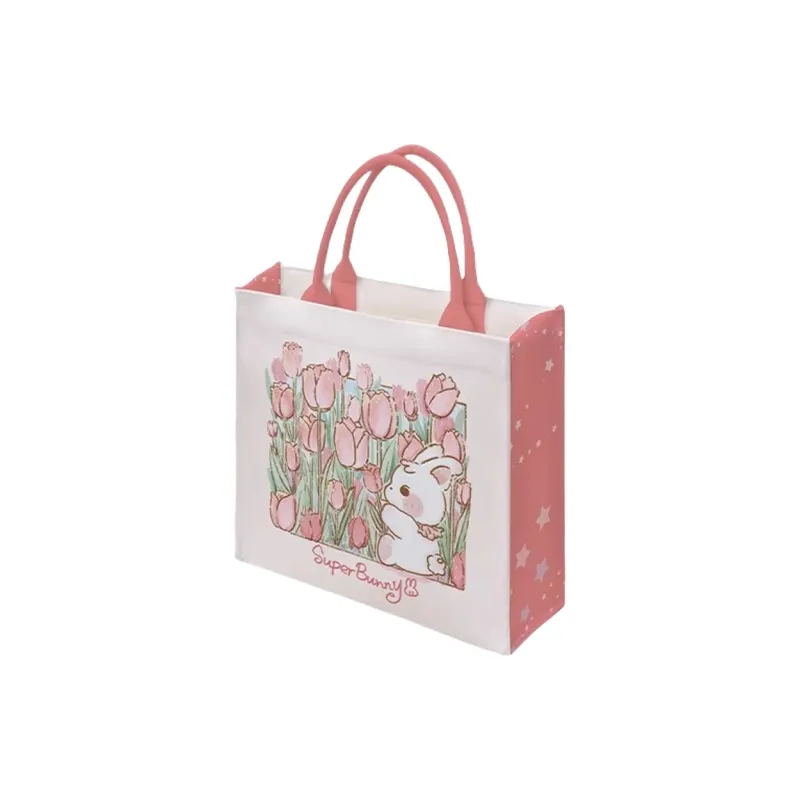 AOSONG Suede Technology Fabric Handbag Regular Unisex Pink-3