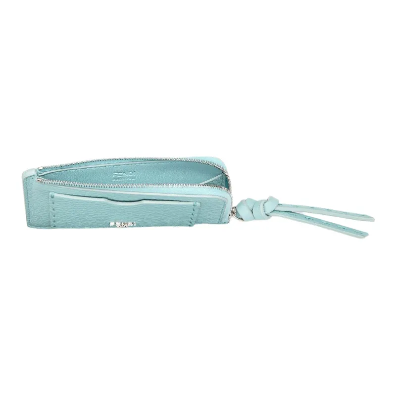 FENDI Peekaboo Calfskin Card Holder Women's Light Blue-2