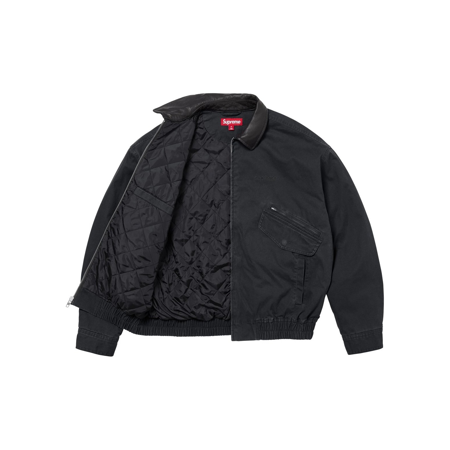 Supreme Leather Collar Utility Jacket FW24 - Cheap Rcj