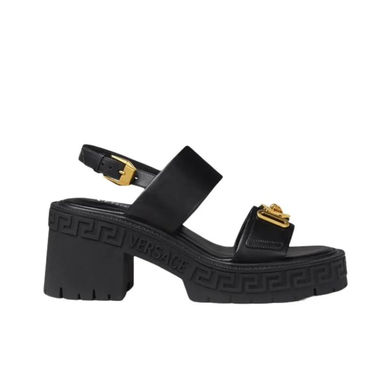 VERSACE MEDUSA BIGGIE Series Fashion Sandal Women's Black-1