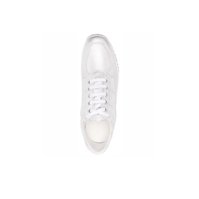 HOGAN Interactive Abrasion Resistant Low Top Casual Shoes Women's Silver-3