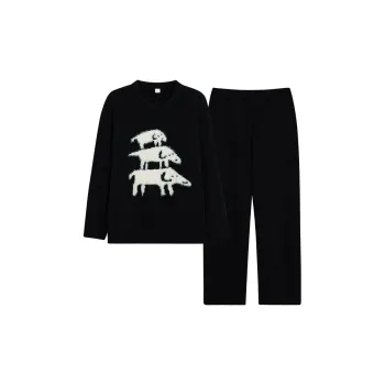 Sha Qian Pajama Set Women's Black