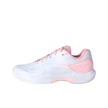 VICTOR Anti Slip Wear Resistant Low Top Badminton Shoes Unisex White Pink