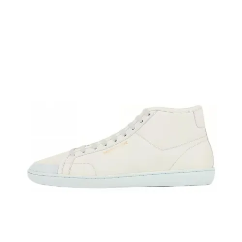 SAINT LAURENT Skateboard Shoes Women's Mid-Top White/Blue