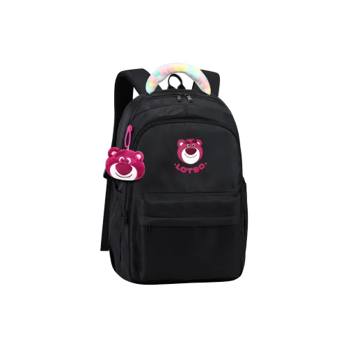 Disney Strawberry Bear Series Backpacks Lightweight Large Capacity Black Height 45cm X Length 32cm X Width 24cm