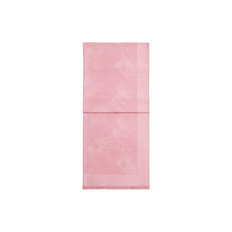 COACH Cotton Knit Scarves Unisex Pink-0