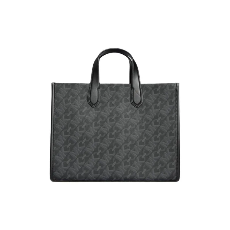 MICHAEL KORS Gigi Coated Canvas Tote Bag, Shopping Bag, Shoulder Bag, Crossbody Bag, Handbag Tubas Women's Black-1