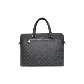 FAIRWHALE Pvc Briefcases Handbags Regular Men's Black