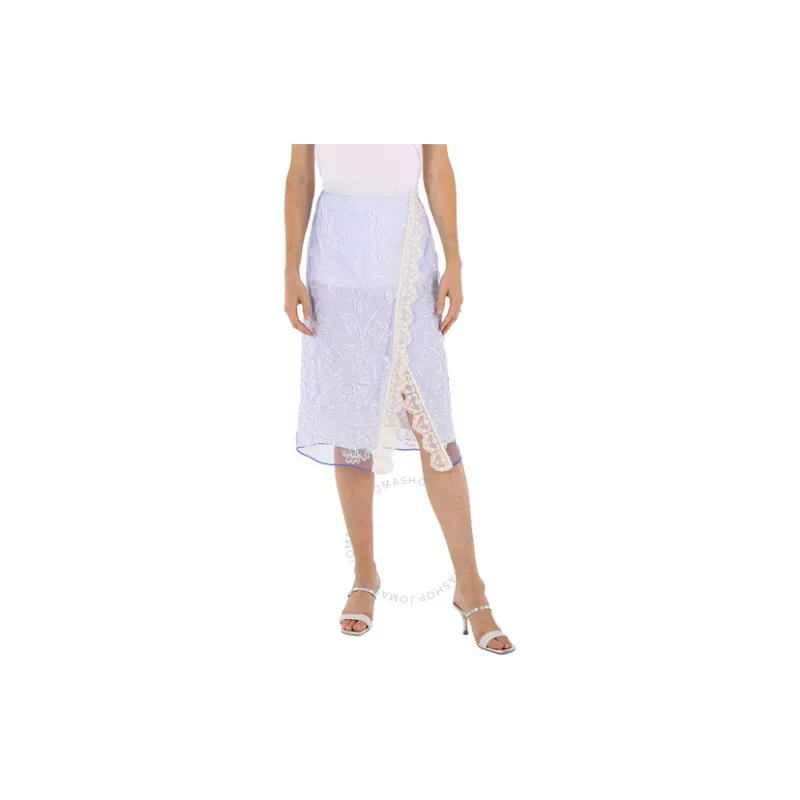 Burberry Casual Long Skirts Women's Blue-3