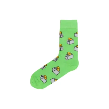 H&M Mid-Calf Socks Men's 1 Pack Cream Toasting Oven Color