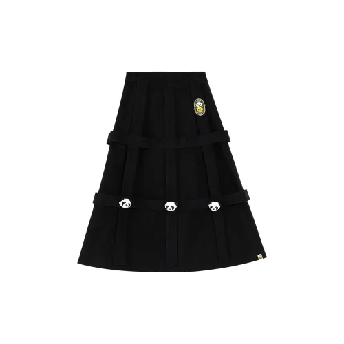 B.Duck Casual Long Skirts Women's Black