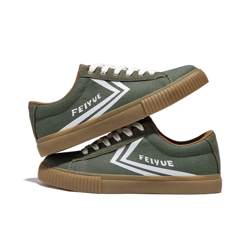 Feiyue Back To School Commute Anti-Slip Wear-Resistant Low-Top Skateboard Shoes Men's Army Green-4