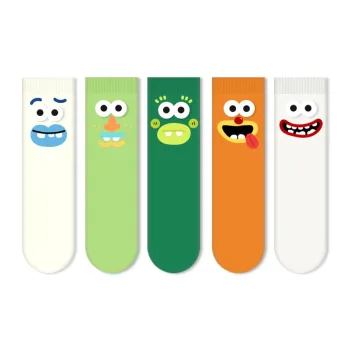 COTTON CHEESE Mid-Calf Socks Unisex 5 Pack