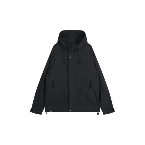 HEA Trench Coats Unisex Black