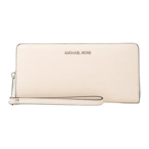 MICHAEL KORS Leather Wallet Large Size Women's Ivory