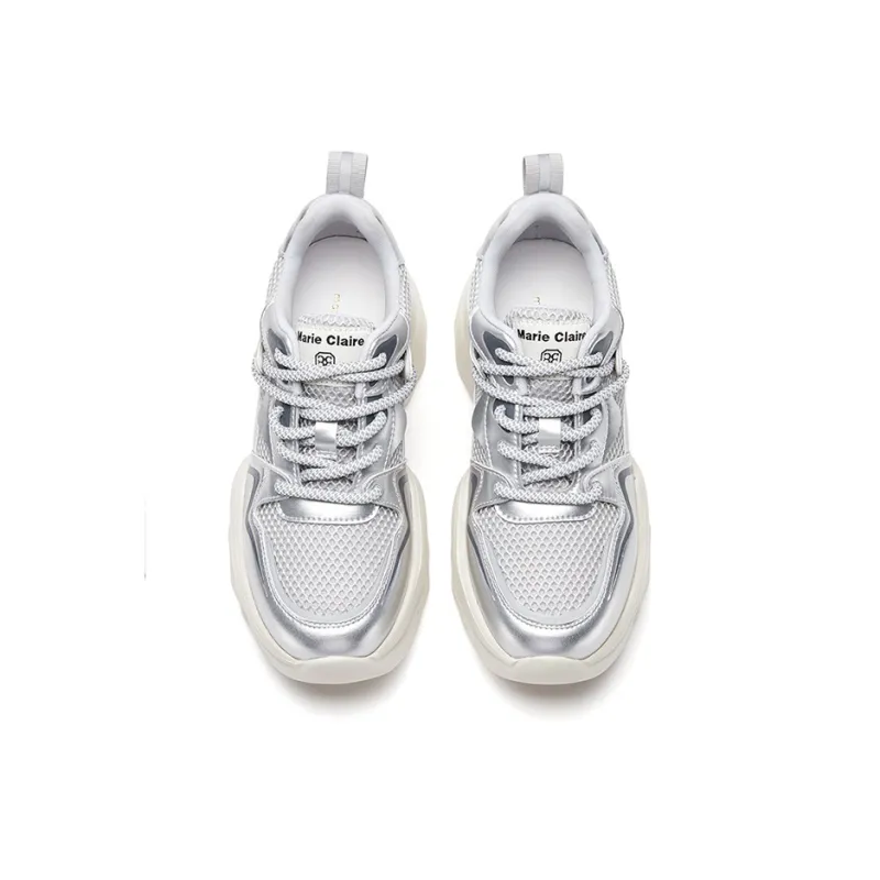 Marie Claire Cushioning Anti Slip And Wear Resistant Height Increasing Low Top Chunky Sneakers Women's-5