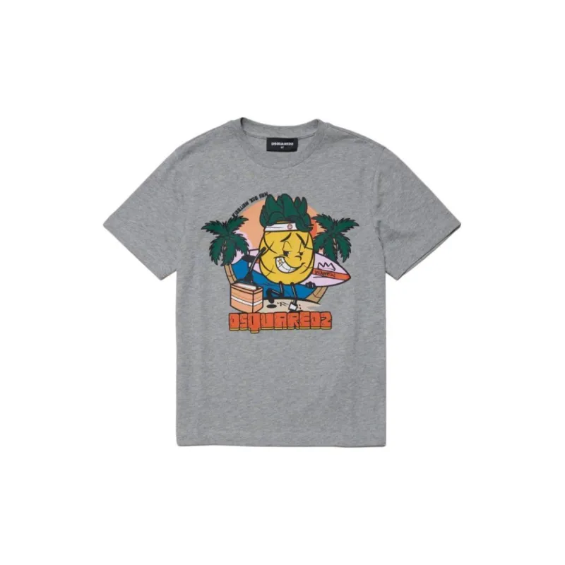 DSQUARED 2 Graphic Printed Crewneck T Shirt-2