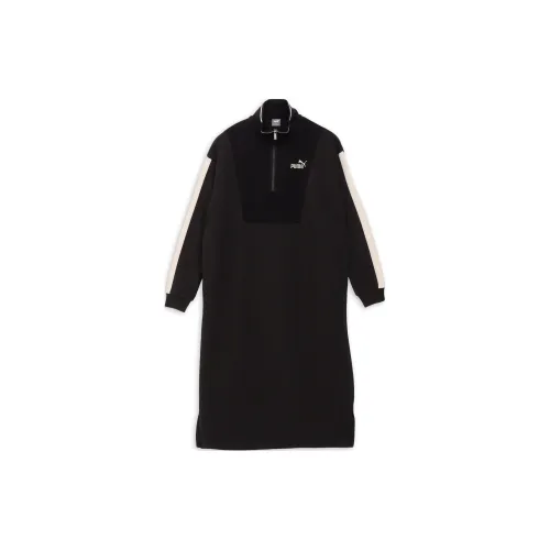 PUMA CORE HERITAGE Long-Sleeved Dresses Women's Black