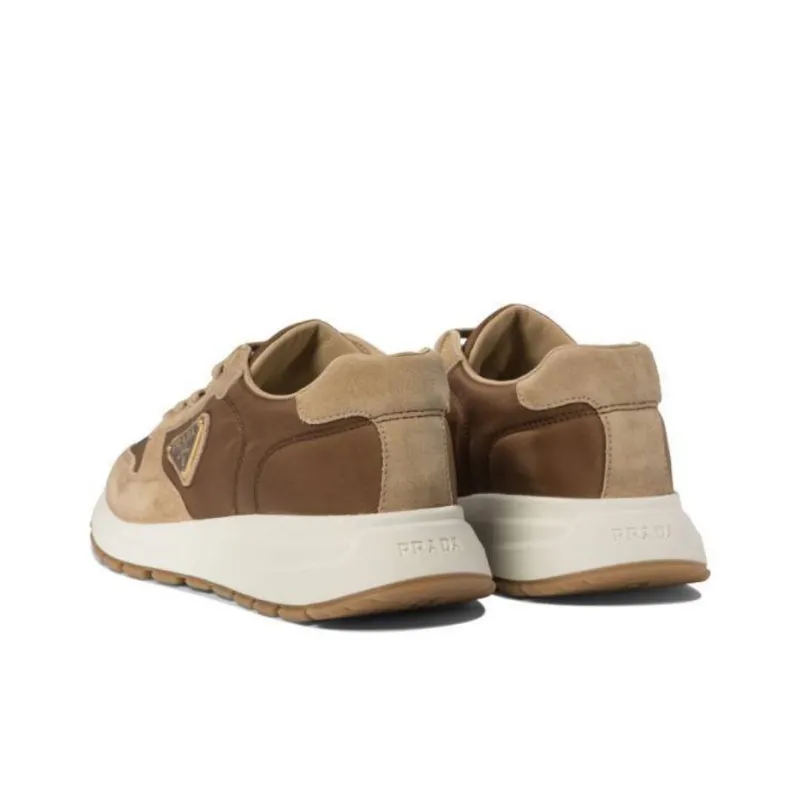 PRADA Low Top Casual Shoes Men's Brown-3