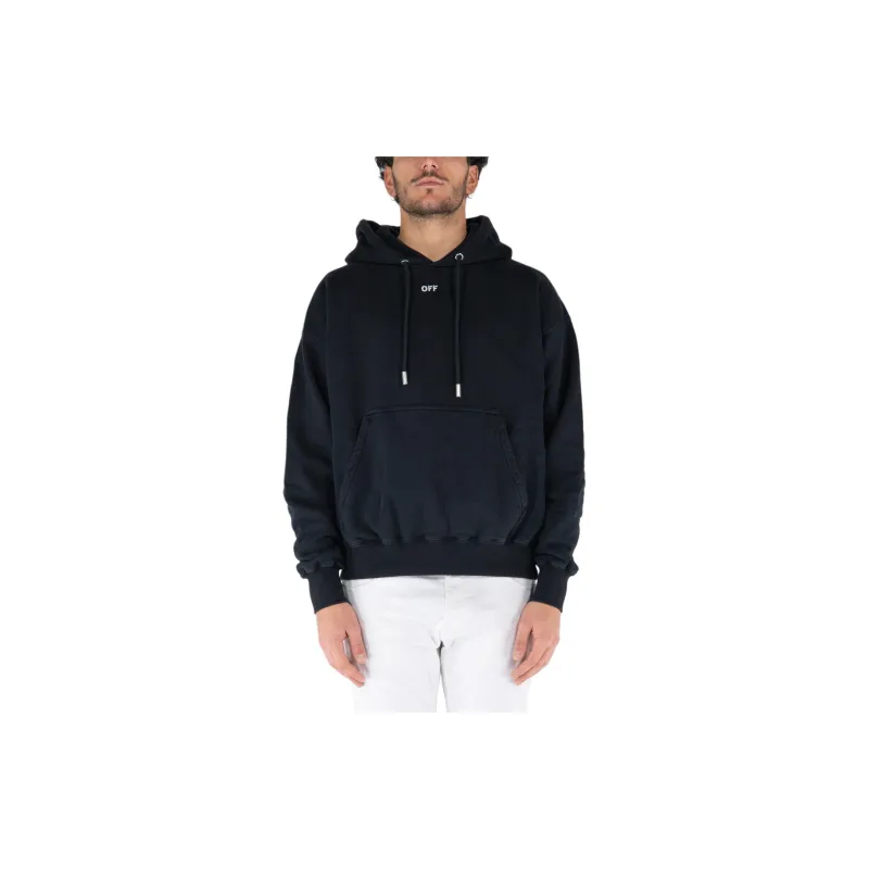OFF-WHITE Logo Embroidered Drawstring Hoodie-4