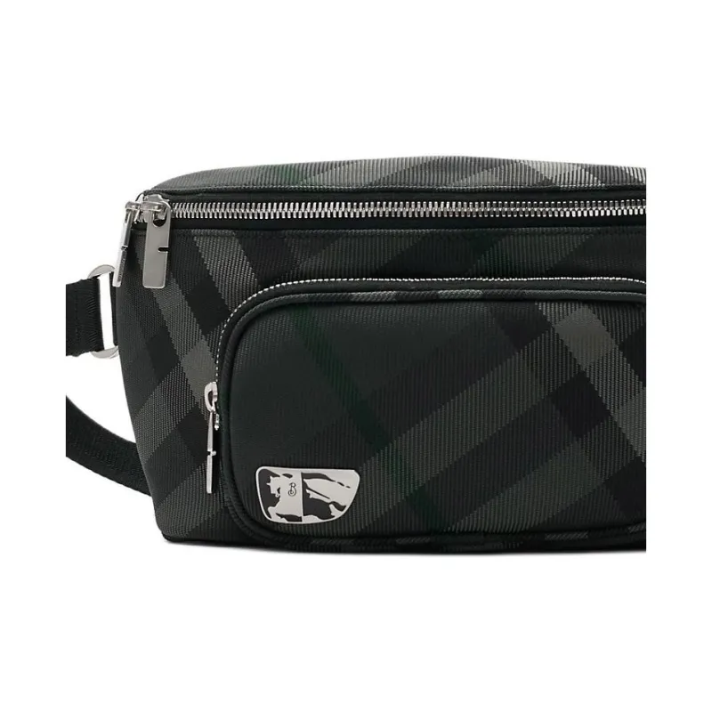 Burberry Nylon Shoulder Bag Crossbody Bag Fanny Pack Men's Charcoal Gray-3