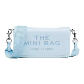 MARC JACOBS Full Grain Leather Crossbody Bag Shoulder Bag Mini Women's Cloud Blue