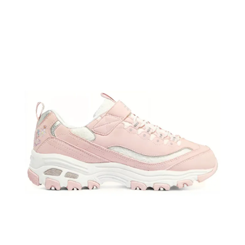 Skechers Girls Slip Resistant Kids Lifestyle Shoes Light Pink Teenagers-1