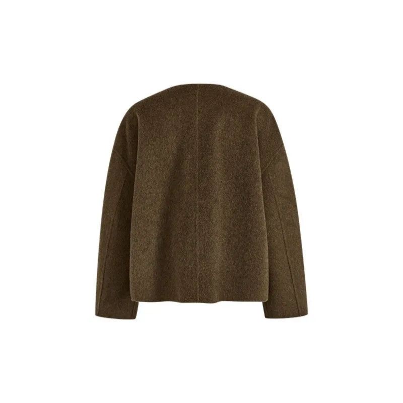 KUOSE Coats Women's Brown-1