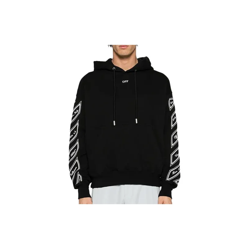 OFF-WHITE Logo-embroidered Cotton Hoodie-2
