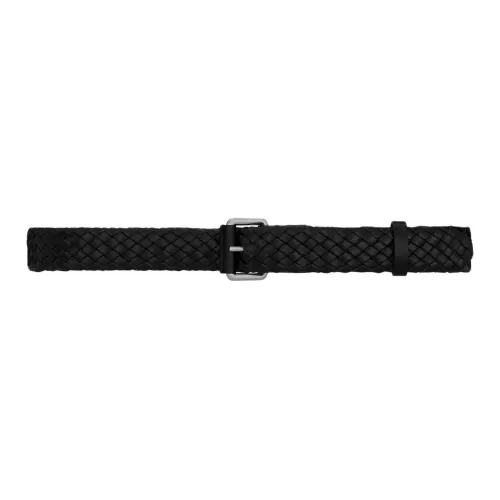 SAINT LAURENT Cow Leather Leather Belts Unisex Black Width: 3.5cm