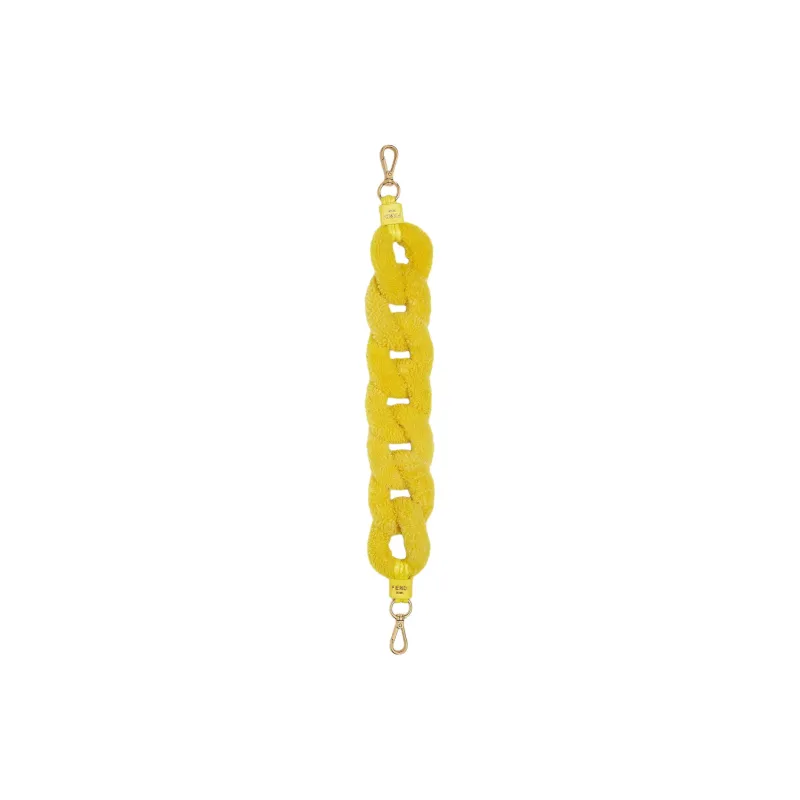 FENDI Sheep Wool Bag Shoulder Strap Mini Women's Yellow-1