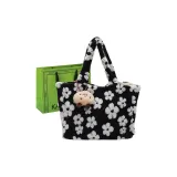 Black Sole with White Floral