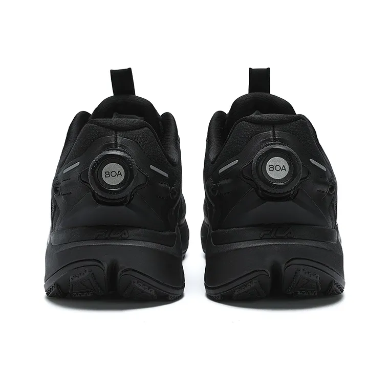 FILA BOA WOLF Slip Resistant Low Top Running Shoes Men's Black-3